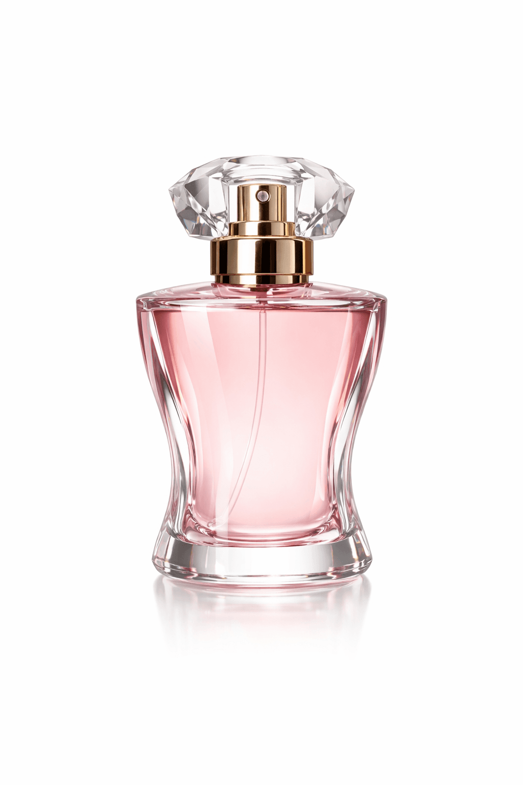 Perfume bottle on white background